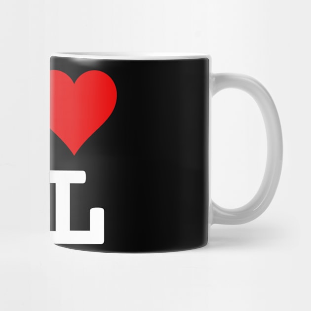 I Love ML | Stylized Abbreviation Heart Logo White by aRtVerse